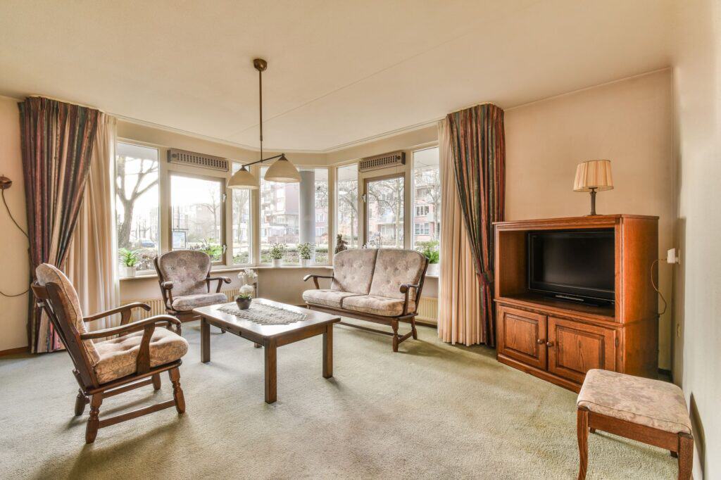 Bulky furniture in the living room